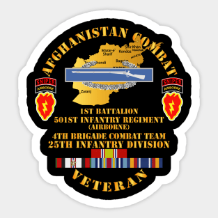 Afghanistan -  Vet 4th Bde Cbt Tm 25th ID w Sniper Tab - AFGHAN SVC Sticker